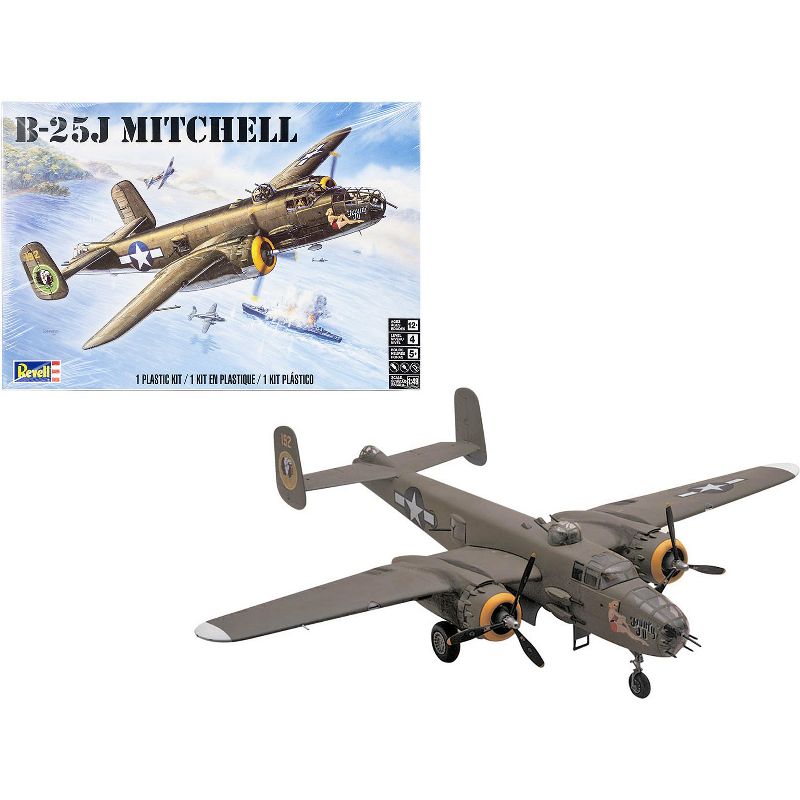Level 4 Model Kit B-25J Mitchell Medium Bomber Plane 1/48 Scale Model by Revell, 1 of 4