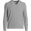 Lands' End Men's Long Sleeve Washable Merino Wool V Neck Sweater - 3 of 3