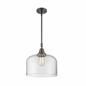 Bell - 1 Light Stem Hung Mini Pendant In Industrial Style-14.13 Inches Tall and 12 Inches Wide - 1 of 1