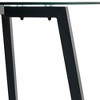 Sapphtopaz Round Dining Table Tempered Glass Kitchen Table Dining Room Table with Metal Base for Dining Room, Small Spaces - 2 of 4