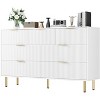 Fluted Dresser for Bedroom,7 Drawer Dresser,Wooden Chest of Drawers,Modern Storage Dressers for Living Room, Closet, Hallway,Entryway - 3 of 4