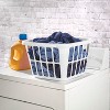 1.25bu Laundry Basket White - Brightroom™: Plastic Clothes Hamper with Built-In Handles, Medium Size, Portable Storage - image 2 of 4