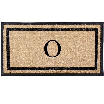 A1HC Natural Coir & Rubber Doormat for Outdoor Indoor Entrance, Long Lasting Easy to Clean Front Door Mat 24x48, Monogrammed