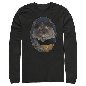 Men's Star Trek: The Next Generation Lieutenant Commander Worf Cat Long Sleeve Shirt - 1 of 4