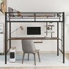 Twin Size Loft Bed with Desk and Shelf for Bedroom - 3 of 4