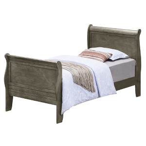 Twin Size Platform Bed with Headboard for Bedroom - 1 of 4