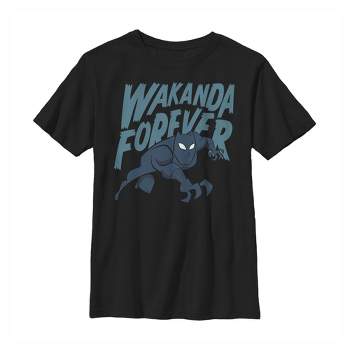 Boy's Marvel Black Panther 2018 Wakanda Silhouette T-shirt - Navy Blue - X  Small : Target