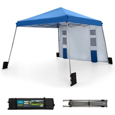 Captiva Designs 12’ x 12’ Slant Leg UV Block Sun Shade Canopy with Hardware Kits - Perfect for Outdoor Events