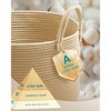 Cotton Rope Laundry Basket, 15.8 Gal Natural Fiber Hamper with Handles, for Kids' Toys Clothing Bedroom Living Room - 3 of 4