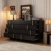 FUFU&GAGA Modern Minimalist Style Horizontal Dresser Black Eight Drawer Cabinet Elegant Home Storage - 2 of 4