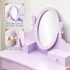 Acekool Kids Vanity Set with Adjustable Mirror, Child’s Pretend Play Table, Chair & Makeup Accessories, White - 4 of 4