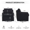Teddy Fabric 360° Swivel Accent Chair with Rivets Detail for Living Room and Bedroom - 2 of 4