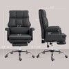 Aghana Digitals Black PU Leather Office Chair with Adjustable Height, 155° Recline, Footrest & 360° - 2 of 4