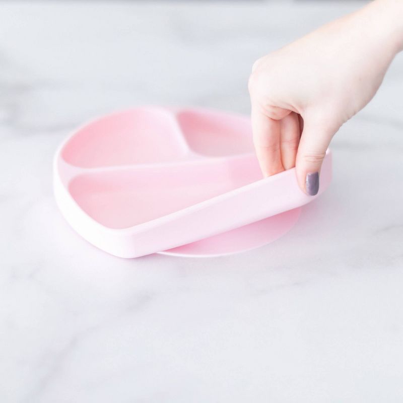 Bumkins Grip Dish Dining Plate - Pink, 3 of 7
