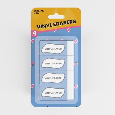 4-Pack White Vinyl Erasers (48 Packs)