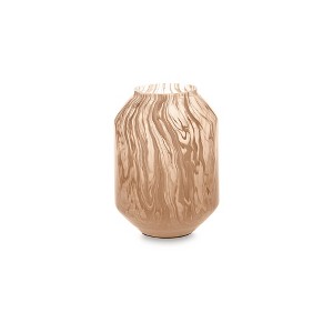 Signature Design by Ashley Dushby 9.5" Glass Vase, Blush Pink Finish Decor - 1 of 4