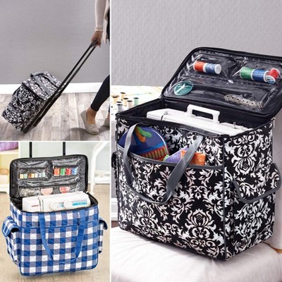 The Lakeside Collection Rolling Sewing Machine Totes
