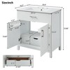 ChicFurnit 30 Inch Bathroom Vanity with Sink Freestanding Storage Cabinet with Ceramic Sink and Ample Storage for Bathroom, 18.3"*29.9"*33.86" - 3 of 4