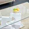 NicBex Dining Table for 4 Morden 42.2" Glass Dining Table Dining Room Table with Unique Base Design and Glass Top for Kitchen - 3 of 4