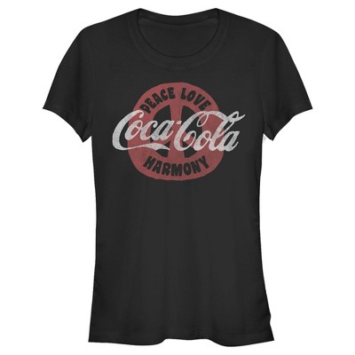 stormloop Kliniek Zuinig Junior's Coca Cola Unity Peace Love Harmony T-shirt : Target