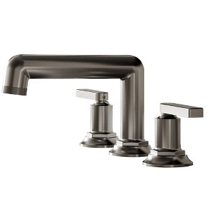 BWE 8 in. Widespread Double Handle Bathroom Faucet 3-Holes Vanity Sink Water-Saving with Metal Drain - 1 of 4
