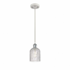 Bridal Veil - 1 Light Cord Hung Mini Pendant In Art Deco Style-9 Inches Tall and 5 Inches Wide - 1 of 1
