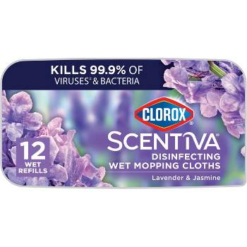 Clorox Scentiva Disinfecting Wet Mopping Cloths – Tuscan Lavender & Jasmine - 12ct