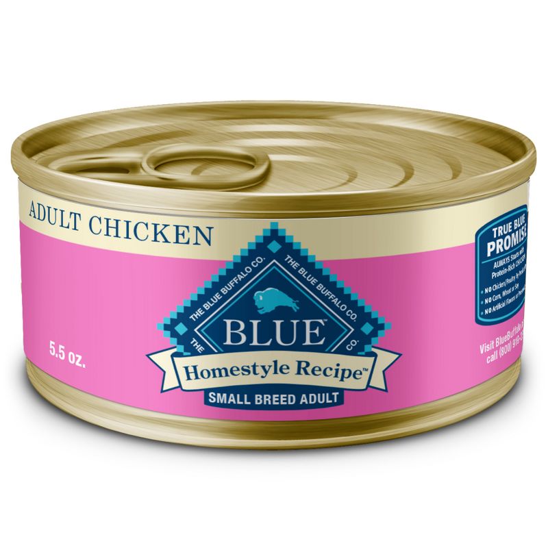 Blue Buffalo Homestyle Recipe Natural Adult Small Breed Wet Dog Food with Chicken Flavor - 5.5oz, 1 of 11
