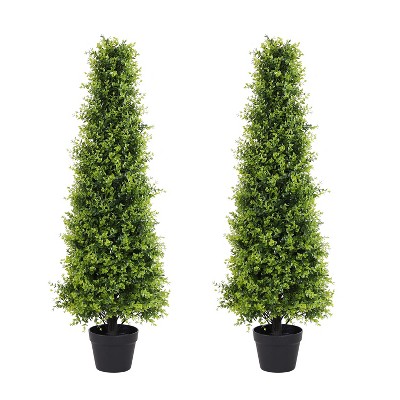 Rbied Green Composite Artificial Tree, Artificial Foliage/Topiary for Indoor and Outdoor ( 2-Piece )