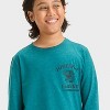 Boys' Long Sleeve Jurassic Legend Graphic T-Shirt - Cat & Jack™ Dark Green - image 2 of 4