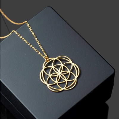 Seed of Life Jewelry, Periods of Life in Sterling Silver Necklace for Women