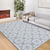 Area Rugs Floral Rugs Boho Rug Moroccan Carpet Vintage Low Pile Rugs for Living Room Bedroom - 3 of 4
