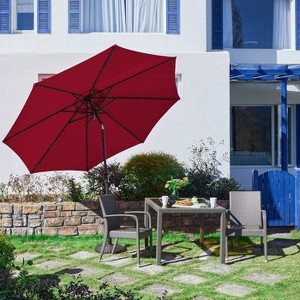 HYLEORY 120" Lighted Market Umbrella/ Size: 94.5" H x 120" W x 120" D - 1 of 4