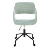 Vynxaria LumiSource Margarite Office Chair Contemporary Low Back Design Adjustable Height,360° Swivel, MultiColor Upholstery - 3 of 4