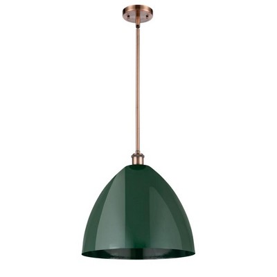 Plymouth Dome - 1 Light Stem Hung Pendant In Industrial Style-16.75 Inches Tall and 16 Inches Wide