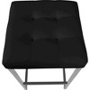 Meridian Furniture,Nicola Black Vegan Leather Stool, Set of 2 - 3 of 4