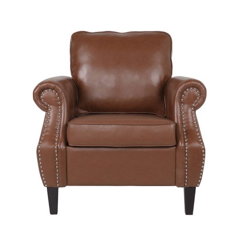 Christopher Knight Home Dowd Faux Leather Club Chair with Nailhead Trim - image 1 of 4