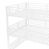 Kumasinova Bunk Bed,Metal Triple Bunk Bed with Ladder,Safety Guardrails for Kids,Bedroom,Noise-reduced Design - 3 of 4