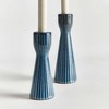 Plum & Post Lesley Blue Taper Holders, Set of 2 - 2 of 3