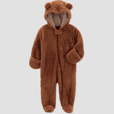 Carters Just One You Baby Boys Bear Snowsuit  Dark Brown