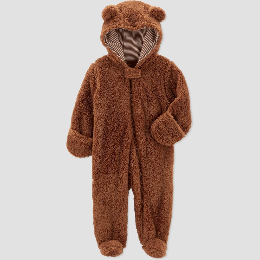 Carter's Just One You Baby Boys' Bear Snowsuit - Dark Brown 6M