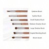 Pony Hair Eye Shadow Brush Set, Small Eyeshadow Brushes, Professional Makeup Tools, Nose Contour Angled Blending Brushes - 3 of 4
