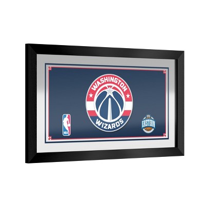 Washington Wizards Logo Black Framed Bar Mirror By Trademark Gameroom ...