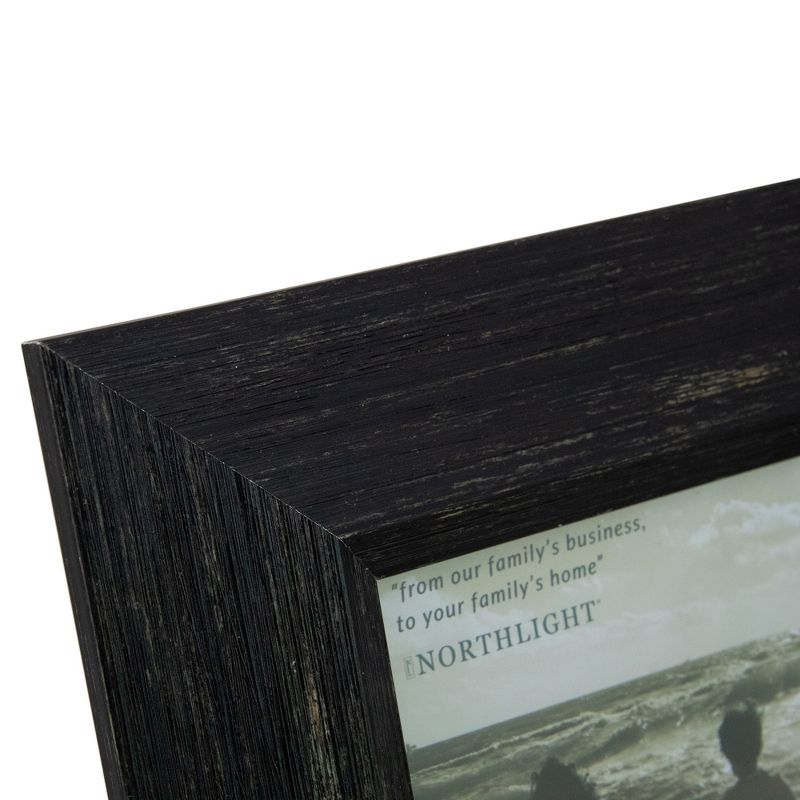Northlight 10" Distressed Finish Black Picture Frame with Easel Back for 5" x 7" Photos, 5 of 7