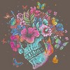 Women's Design By Humans Floral Butterfly Skull Funny Halloween Costume Hippie Flower By JeilJersey Racerback Tank Top - 2 of 3