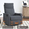 Recliner Chair with Heat & Massage, Manual Rocker Swivel Chair, 27''W Upholstered Accent Chair for Living Room-3irtyhousy - 3 of 4