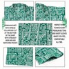 HAPPY BAY Men's Short Sleeve Button Down Hawaiian Collar Shirts Aloha Camp Beach Vacation Shirts for Men Casual Camp Untuckit Shirt L Fern, Checks - 3 of 4