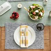 Design Imports Navy/Off-White Tonal Recycled Cotton Slubby Rib Placemat Set/6 - 4 of 4