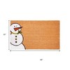 HomeRoots 30" X 48" Brown White And Red Christmas Snowman Outdoor Coir Door Mat - 3 of 4