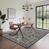 2x6FT Modern Washable Area Rug for Living Room, Floral Printed Floor Rug with Non Slip Backing, Low Pile Stain Resistant Carpet for Dorm Office - 2 of 4